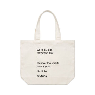 It's Never too Early - Tote (Black Print) It's Never too Early - Tote (Black Print) Thumbnail