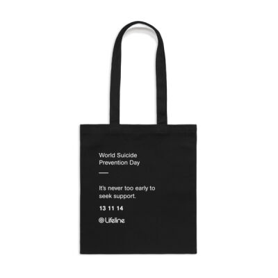 It's Never too Early - Library Bag (White Print) It's Never too Early - Library Bag (White Print) Thumbnail