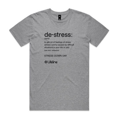 de-stress: Men's Shirt (Black Print) de-stress: Men's Shirt (Black Print) Thumbnail