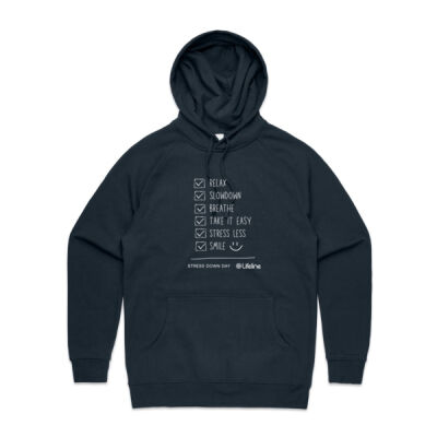 Stress Down Checklist - Women's Hoodie (White Print) Stress Down Checklist - Women's Hoodie (White Print) Thumbnail