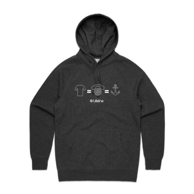 ANCHOR - MEN'S HOODIE (WHITE PRINT) ANCHOR - MEN'S HOODIE (WHITE PRINT) Thumbnail
