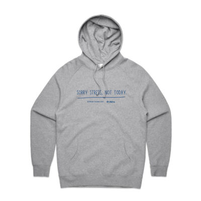 SORRY STRESS, NOT TODAY - MEN'S HOODIE (White PRINT) 2 SORRY STRESS, NOT TODAY - MEN'S HOODIE (White PRINT) 2 Thumbnail