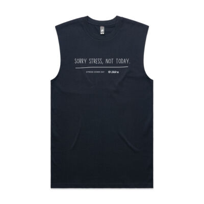 SORRY STRESS, NOT TODAY - MENS TANK (WHITE PRINT) SORRY STRESS, NOT TODAY - MENS TANK (WHITE PRINT) Thumbnail
